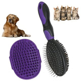 Darrahopens Pet Care > Dog Supplies > Dog Grooming Supplies 2PCS Pet Grooming Brushes Deshedding Bath Brush for Dogs Cats & Horses Green