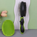 Darrahopens Pet Care > Dog Supplies > Dog Grooming Supplies 2PCS Pet Grooming Brushes Deshedding Bath Brush for Dogs Cats & Horses Green