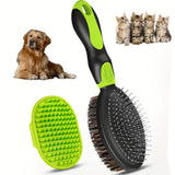 Darrahopens Pet Care > Dog Supplies > Dog Grooming Supplies 2PCS Pet Grooming Brushes Deshedding Bath Brush for Dogs Cats & Horses Purple