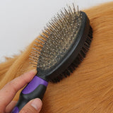Darrahopens Pet Care > Dog Supplies > Dog Grooming Supplies 2PCS Pet Grooming Brushes Deshedding Bath Brush for Dogs Cats & Horses Purple