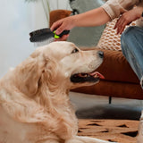 Darrahopens Pet Care > Dog Supplies > Dog Grooming Supplies 2PCS Pet Grooming Tools Double-Sided Brush for Shedding and Bathing for Short/Long Haired Dogs Cats Green