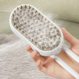 Darrahopens Pet Care > Dog Supplies > Dog Grooming Supplies 3-in-1 Pet Spray Comb Dog Cat Hair Brush Massage Comb for Removing Tangled Hair White