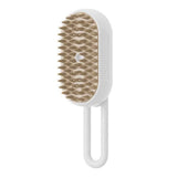 Darrahopens Pet Care > Dog Supplies > Dog Grooming Supplies 3-in-1 Pet Spray Comb Dog Cat Hair Brush Massage Comb for Removing Tangled Hair White