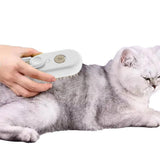 Darrahopens Pet Care > Dog Supplies > Dog Grooming Supplies 3-in-1 Pet Spray Comb Dog Cat Hair Brush Massage Comb for Removing Tangled Hair White