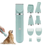Darrahopens Pet Care > Dog Supplies > Dog Grooming Supplies 4-in-1 Dog Hair Clipper Dog Paw Trimmer Dog Grooming Kit White