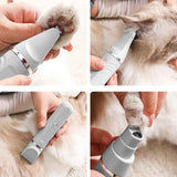 Darrahopens Pet Care > Dog Supplies > Dog Grooming Supplies 4-in-1 Dog Hair Clipper Dog Paw Trimmer Dog Grooming Kit White
