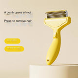 Darrahopens Pet Care > Dog Supplies > Dog Grooming Supplies Cat hair comb-Yellow