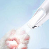 Darrahopens Pet Care > Dog Supplies > Dog Grooming Supplies Dog Paw Trimmer with LED Light Rechargeable Pet Hair Clippers for Small Dogs Cats White