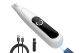 Darrahopens Pet Care > Dog Supplies > Dog Grooming Supplies Dog Paw Trimmer with LED Light Rechargeable Pet Hair Clippers for Small Dogs Cats White