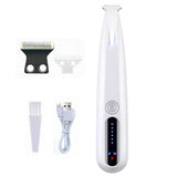 Darrahopens Pet Care > Dog Supplies > Dog Grooming Supplies Dog Paw Trimmer with LED Light Rechargeable Pet Hair Clippers for Small Dogs Cats White