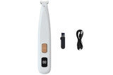 Darrahopens Pet Care > Dog Supplies > Dog Grooming Supplies Dog Paw Trimmer with LED Light Rechargeable Pet Hair Clippers for Small Dogs Cats White