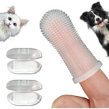 Darrahopens Pet Care > Dog Supplies > Dog Grooming Supplies Dog Toothbrush 2 Pack Toothbrush And Storage Case Non-Toxic Silicone Teeth Cleaning Breath Dental Care Plaque Off
