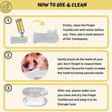 Darrahopens Pet Care > Dog Supplies > Dog Grooming Supplies Dog Toothbrush 2 Pack Toothbrush And Storage Case Non-Toxic Silicone Teeth Cleaning Breath Dental Care Plaque Off