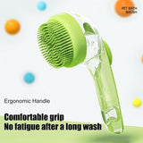 Darrahopens Pet Care > Dog Supplies > Dog Grooming Supplies Dog Wash Brush with Soap Dispenser - Long Handle & Soft Massage Head - For Efficient Coat Care