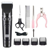 Darrahopens Pet Care > Dog Supplies > Dog Grooming Supplies Electric Dog Cat Grooming Kit Cordless Pet Hair Shaver Scissors Clippers Trimmer White