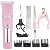 Darrahopens Pet Care > Dog Supplies > Dog Grooming Supplies Electric Dog Cat Grooming Kit Cordless Pet Hair Shaver Scissors Clippers Trimmer White