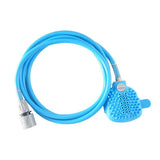 Darrahopens Pet Care > Dog Supplies > Dog Grooming Supplies Grooming Sprayer Long Hose, Indoor Shower or Outdoor Garden Compatible - Ideal for Dogs and Cats Durable Pet Shower Sprayer and Bathing Massage Brush