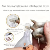 Darrahopens Pet Care > Dog Supplies > Dog Grooming Supplies Illuminated Pet Nail Clippers with LED Light & Magnifier - Safety Claw Trimmer for Dogs & Cats - Lightweight Plastic Handle - Grey/Orange in Retail Box