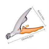 Darrahopens Pet Care > Dog Supplies > Dog Grooming Supplies Illuminated Pet Nail Clippers with LED Light & Magnifier - Safety Claw Trimmer for Dogs & Cats - Lightweight Plastic Handle with Nail Catcher - 15cm Grey/Orange