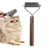 Darrahopens Pet Care > Dog Supplies > Dog Grooming Supplies Large 2-Sided Undercoat Rake for Dogs & Cats Pet Grooming Dematting Brush