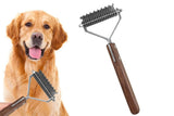 Darrahopens Pet Care > Dog Supplies > Dog Grooming Supplies Large 2-Sided Undercoat Rake for Dogs & Cats Pet Grooming Dematting Brush