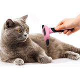Darrahopens Pet Care > Dog Supplies > Dog Grooming Supplies Pet Dog Cat Grooming Comb Brush Hair Remover Deshedding Tool Pink