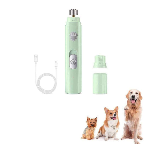 Darrahopens Pet Care > Dog Supplies > Dog Grooming Supplies Pet Dog Electric Nail Grinder Rechargeable Nail Trimmers Clipper Green