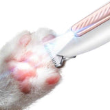 Darrahopens Pet Care > Dog Supplies > Dog Grooming Supplies Pet Dog Paw Trimmer with LED Light Cordless Electric Pet Paw Grooming Clippers for Paws Ears Face Rump