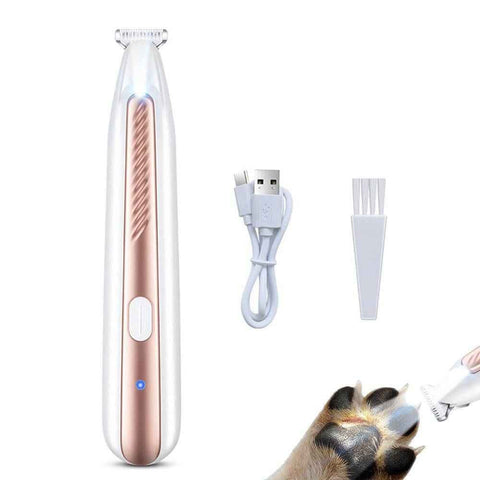Darrahopens Pet Care > Dog Supplies > Dog Grooming Supplies Pet Dog Paw Trimmer with LED Light Cordless Electric Pet Paw Grooming Clippers for Paws Ears Face Rump