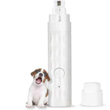 Darrahopens Pet Care > Dog Supplies > Dog Grooming Supplies Pet Electric Nail Grinder Clippers Dog Cat LED Light Grooming Trimmer White