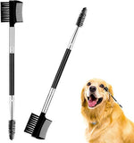 Darrahopens Pet Care > Dog Supplies > Dog Grooming Supplies Pet Grooming Comb - 2-Piece Set - Tear Stain Removal Comb for Dogs - Double-Sided Eye Brush for Dogs - Pet Cleaning and Grooming Comb - Pet Eyelash Comb