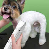 Darrahopens Pet Care > Dog Supplies > Dog Grooming Supplies Pet Grooming Kit Cat Dog Clippers Pet Hair Trimmer Electric Shaver White