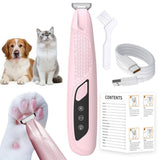 Darrahopens Pet Care > Dog Supplies > Dog Grooming Supplies Pet Hair Trimmer Electric Clipper Rechargeable with LED Light for Pets Blue