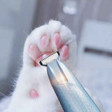 Pet Hair Trimmer Electric Clipper Rechargeable with LED Light for Pets Blue
