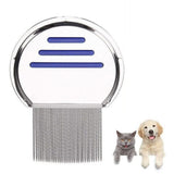 Darrahopens Pet Care > Dog Supplies > Dog Grooming Supplies Stainless Steel Pet Flea Comb Fine Tooth Grooming Tool Red