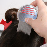 Darrahopens Pet Care > Dog Supplies > Dog Grooming Supplies Stainless Steel Pet Flea Comb Fine Tooth Grooming Tool Red