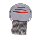 Stainless Steel Pet Flea Comb Fine Tooth Grooming Tool Red