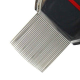 Stainless Steel Pet Flea Comb Fine Tooth Grooming Tool Red