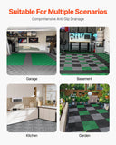Darrahopens Pet Care > Dog Supplies > Dog Grooming Supplies VEVOR Interlocking Drainage Mat, 31 x 31 cm Modular Interlocking Cushion, 40 Pcs Splicing Drainage Mats, Non-Slip Gray PP Drainage Floor Tile and Shower Mat, for Garage, Garden, Kitchen & Outdoor
