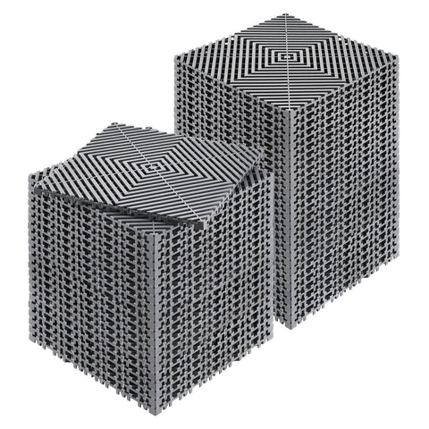 Darrahopens Pet Care > Dog Supplies > Dog Grooming Supplies VEVOR Interlocking Drainage Mat, 31 x 31 cm Modular Interlocking Cushion, 50 Pcs Splicing Drainage Mats, Non-Slip Gray PP Drainage Floor Tile and Shower Mat, for Garage, Garden, Kitchen & Outdoor