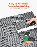 Darrahopens Pet Care > Dog Supplies > Dog Grooming Supplies VEVOR Interlocking Drainage Mat, 31 x 31 cm Modular Interlocking Cushion, 50 Pcs Splicing Drainage Mats, Non-Slip Gray PP Drainage Floor Tile and Shower Mat, for Garage, Garden, Kitchen & Outdoor