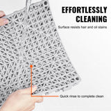 Darrahopens Pet Care > Dog Supplies > Dog Grooming Supplies VEVOR Modular Interlocking Cushion, 12 Pack 30 x 30 cm Splicing Drainage Mats, Soft PVC Interlocking Drainage Floor Tiles, Non-Slip Drainage Holes for Restroom, Bathroom, Kitchen, Pool, Wet Area, Gray