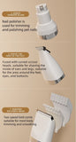 Darrahopens Pet Care > Dog Supplies > Dog Grooming Supplies White Professional 3-in-1 Pet Grooming Kit - Low-Noise Rechargeable Dog Hair Trimmer & Nail Grinder for Paws, Eyes, and Body