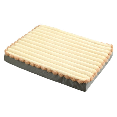 Darrahopens Pet Care > Dog Supplies > Dog Kennels 2-Piece Beige Sponge large pet bed - plush dog mat, detachable, washable, anti-slip base(50*40*8cm)