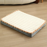 Darrahopens Pet Care > Dog Supplies > Dog Kennels 2-Piece White Sponge large pet bed - plush dog mat, detachable, washable, anti-slip base(50*40*8cm)