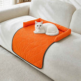 Darrahopens Pet Care > Dog Supplies > Dog Kennels Cooling Pet Mat with Bolster Side Support – Scratch-Resistant, Self-Cooling, Non-Slip Base for Cats & Small to Medium Dogs, Perfect for Sofa, Floor, Car, or Outdoor Use (M, Green)