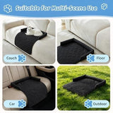 Darrahopens Pet Care > Dog Supplies > Dog Kennels Cooling Pet Mat with Bolster Side Support – Scratch-Resistant, Self-Cooling, Non-Slip Base for Cats & Small to Medium Dogs, Perfect for Sofa, Floor, Car, or Outdoor Use (M, Green)