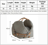 Darrahopens Pet Care > Dog Supplies > Dog Kennels Luxury Quilted 2-in-1 Pet Travel Carrier & Car Booster Seat for Small Dogs(Blue-gray)