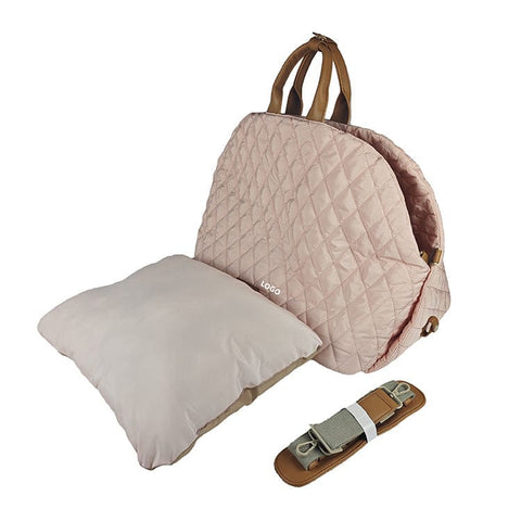 Darrahopens Pet Care > Dog Supplies > Dog Kennels Luxury Quilted 2-in-1 Pet Travel Carrier & Car Booster Seat for Small Dogs(Pink)