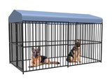 Darrahopens Pet Care > Dog Supplies > Dog Kennels Pawhub Heavy Duty Dog Cage Black Metal Kennel Indoor Outdoor 3M